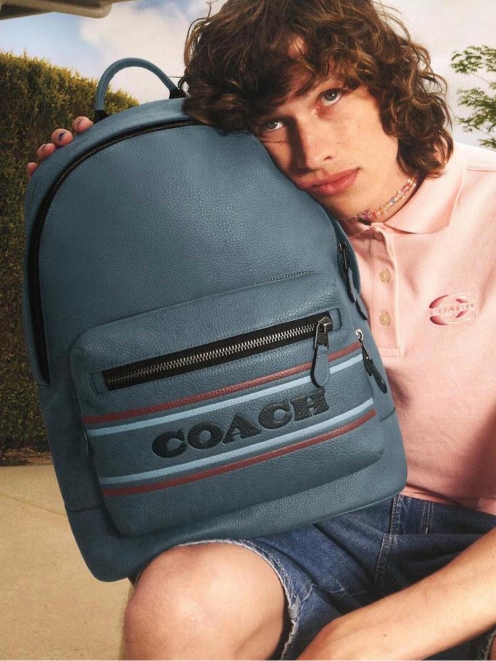 Rare Coach Gunmetal Gray Leather full-size unisex backpack excellent condition - Picture 10 of 10
